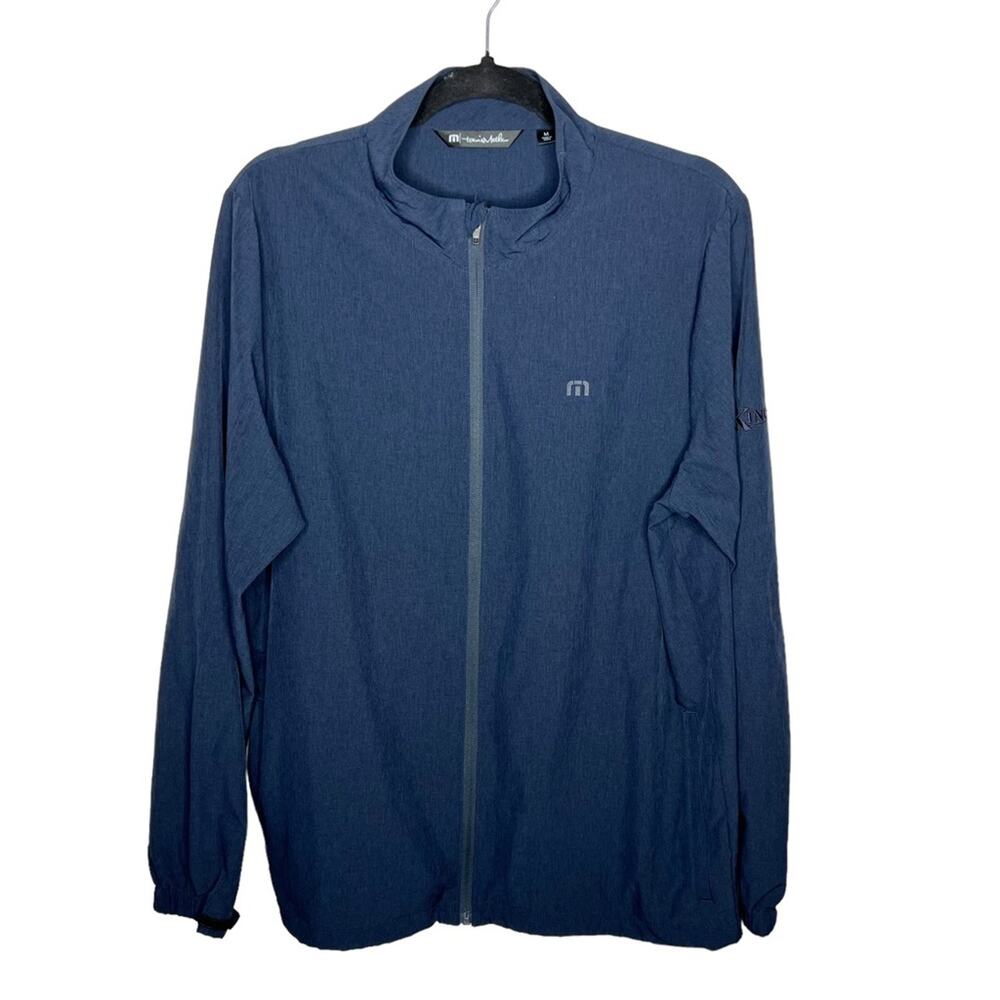 TRAVIS MATHEW / blue full zip active golf windbreaker / M